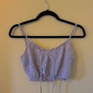 Sage Floral Print Sleeveless Blouse